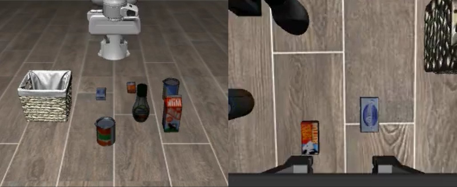 the simulated kitchen scene